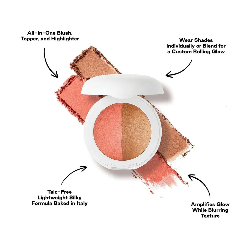 DIBS Beauty The Duet Baked Blush 8.5g Starstruck Shimmer Matte Duo